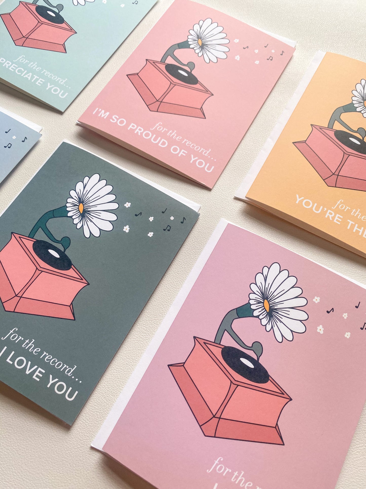 For the Record Boxed Card Set of 6