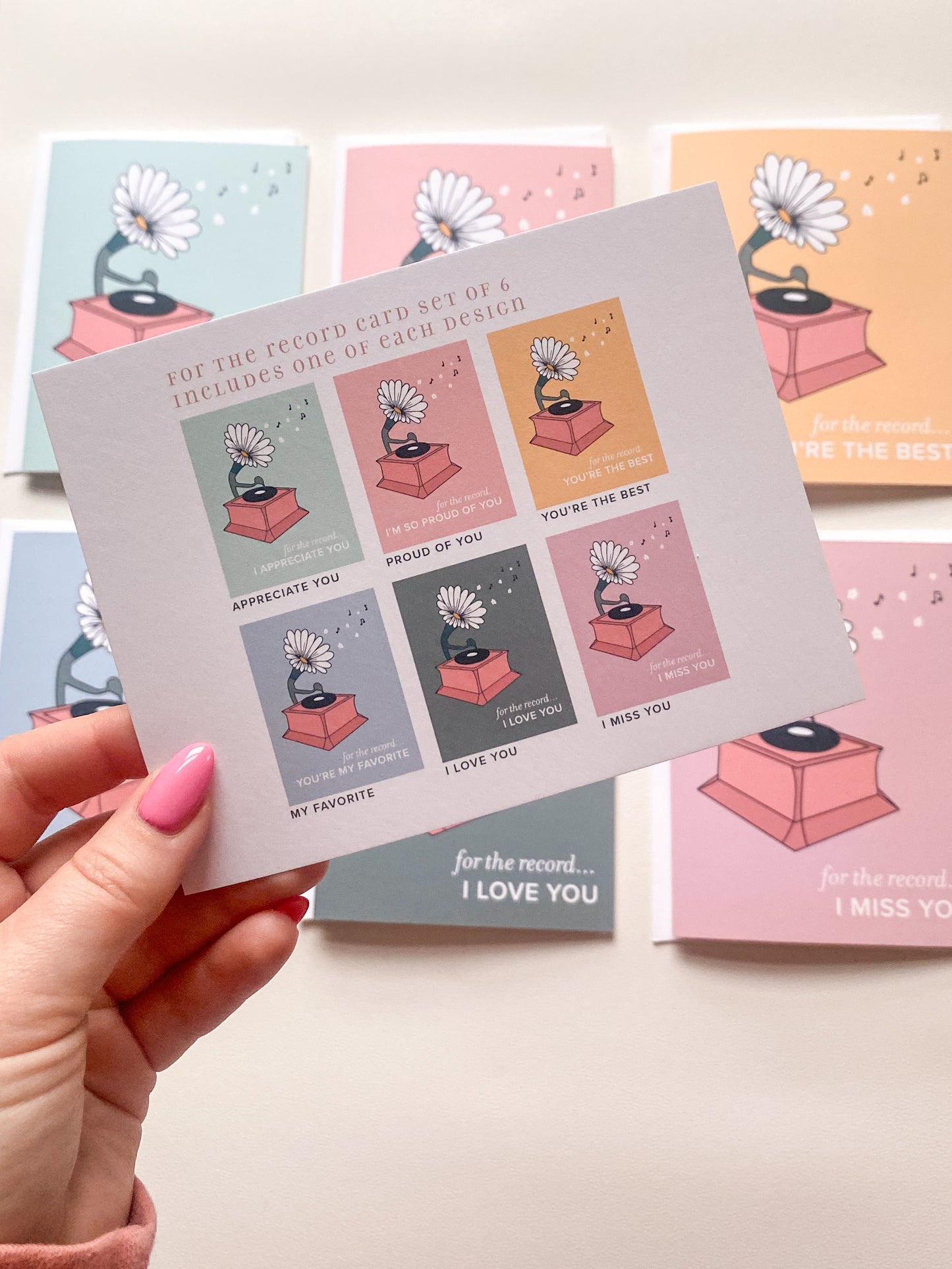 For the Record Boxed Card Set of 6
