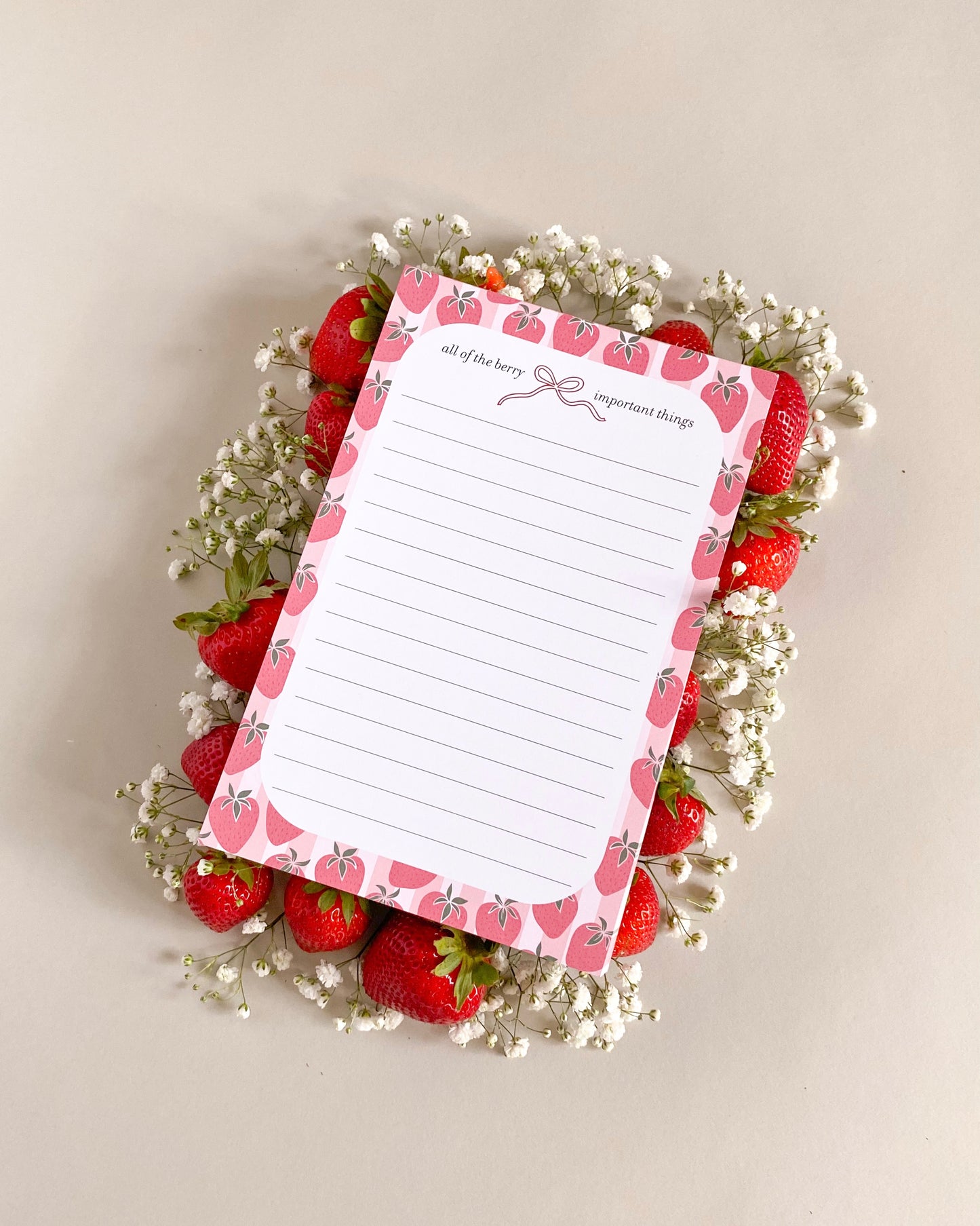Berry Important Things Notepad