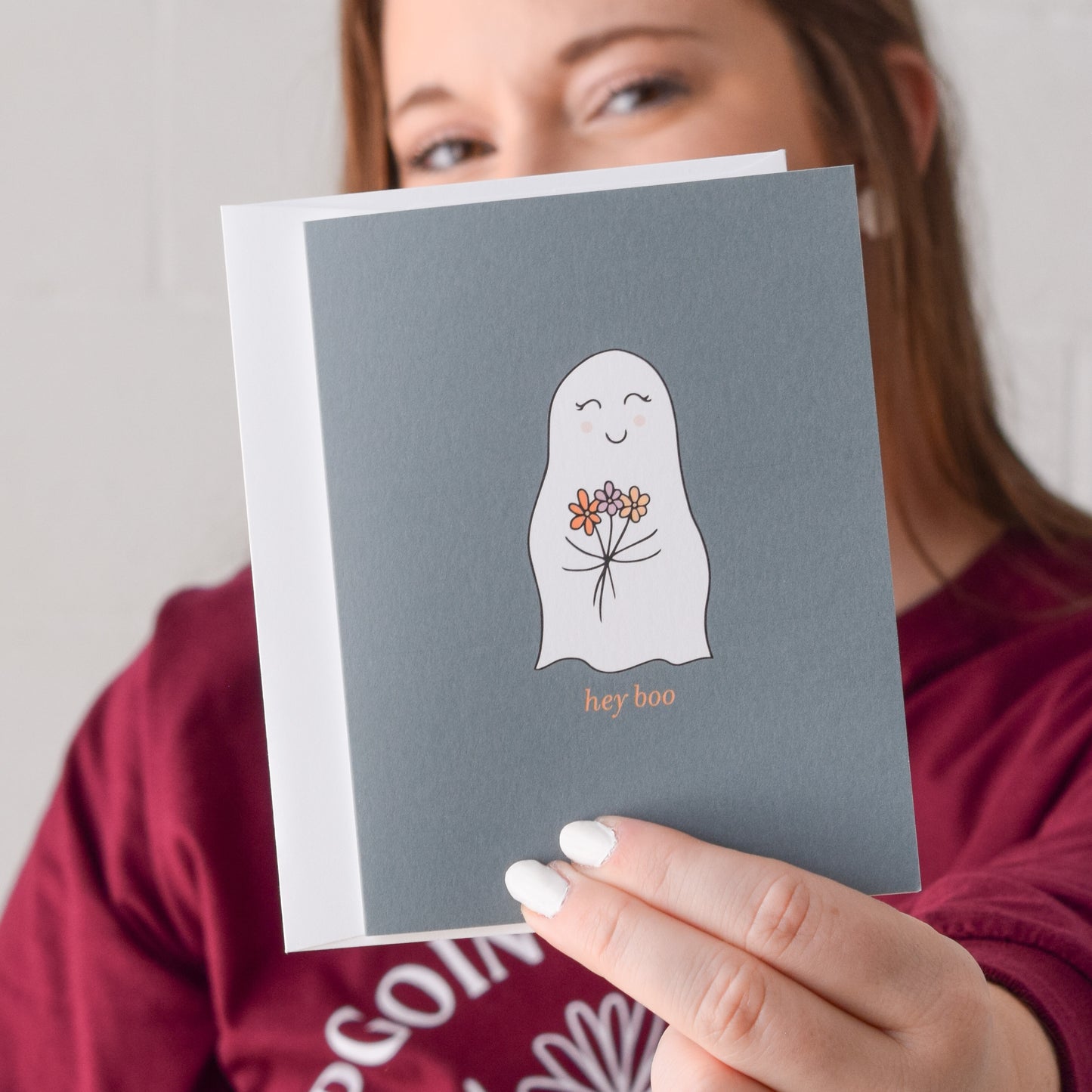 Hey Boo Greeting Card