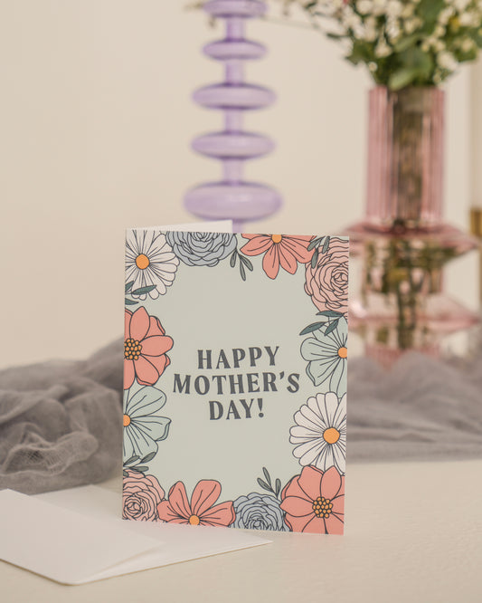Blue Mother's Day Card
