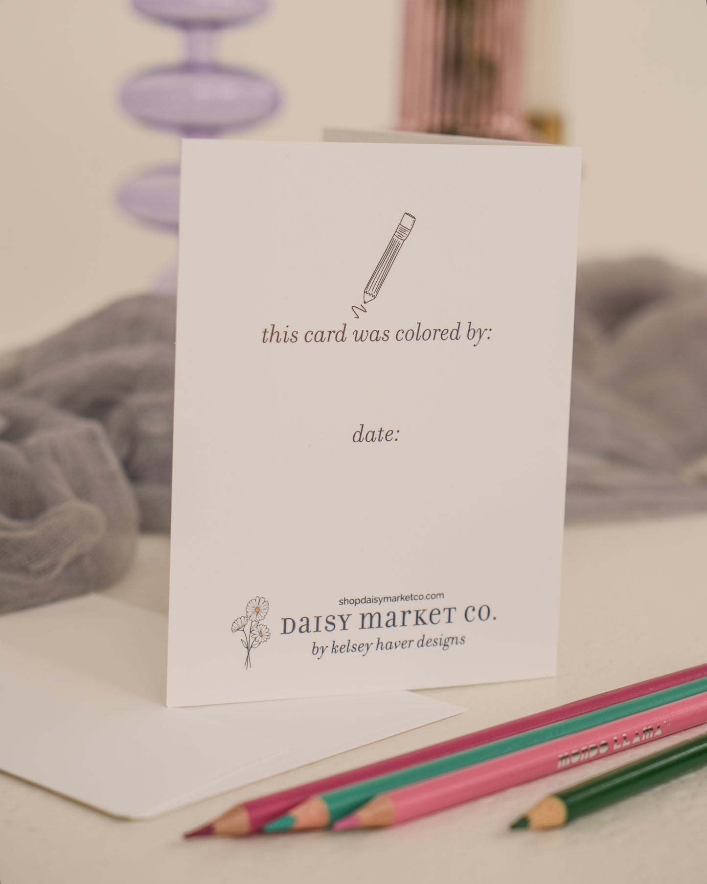 #1 Mom Kid's Coloring Greeting Card