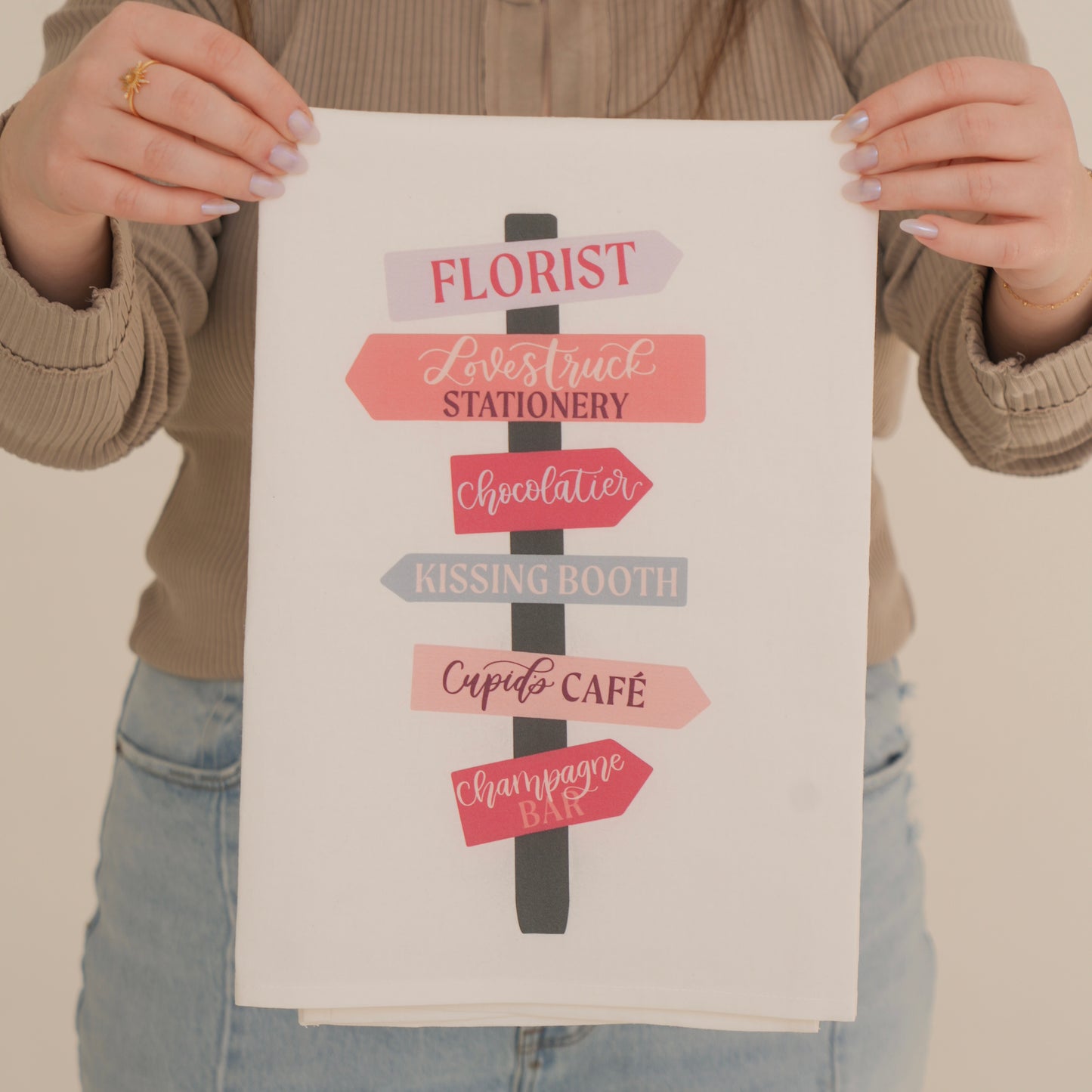 Valentines Sign Tea Towel