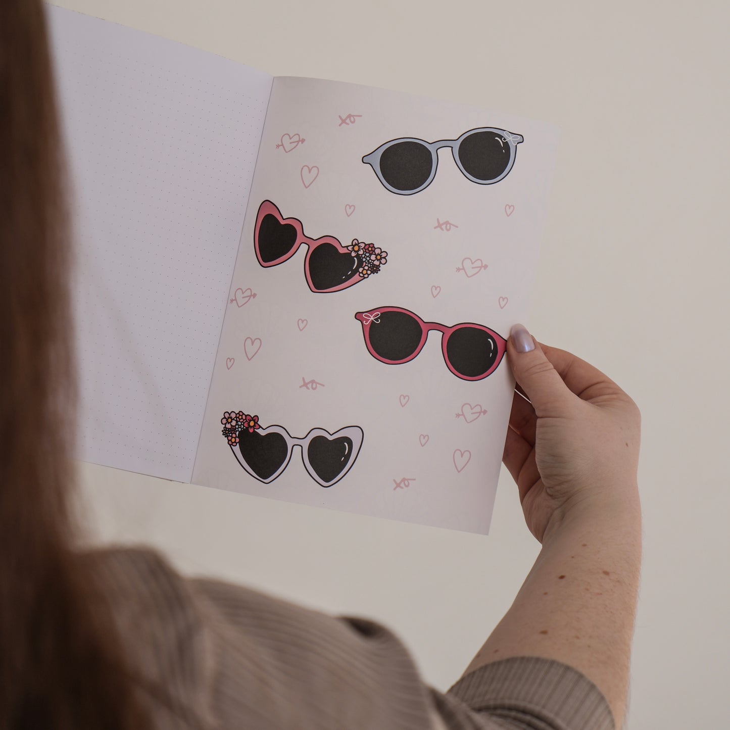 Cherry Dot-Grid Notebook