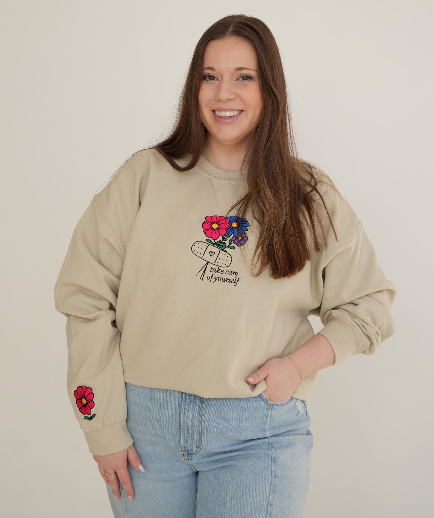 Self Love Embroidered Crewneck