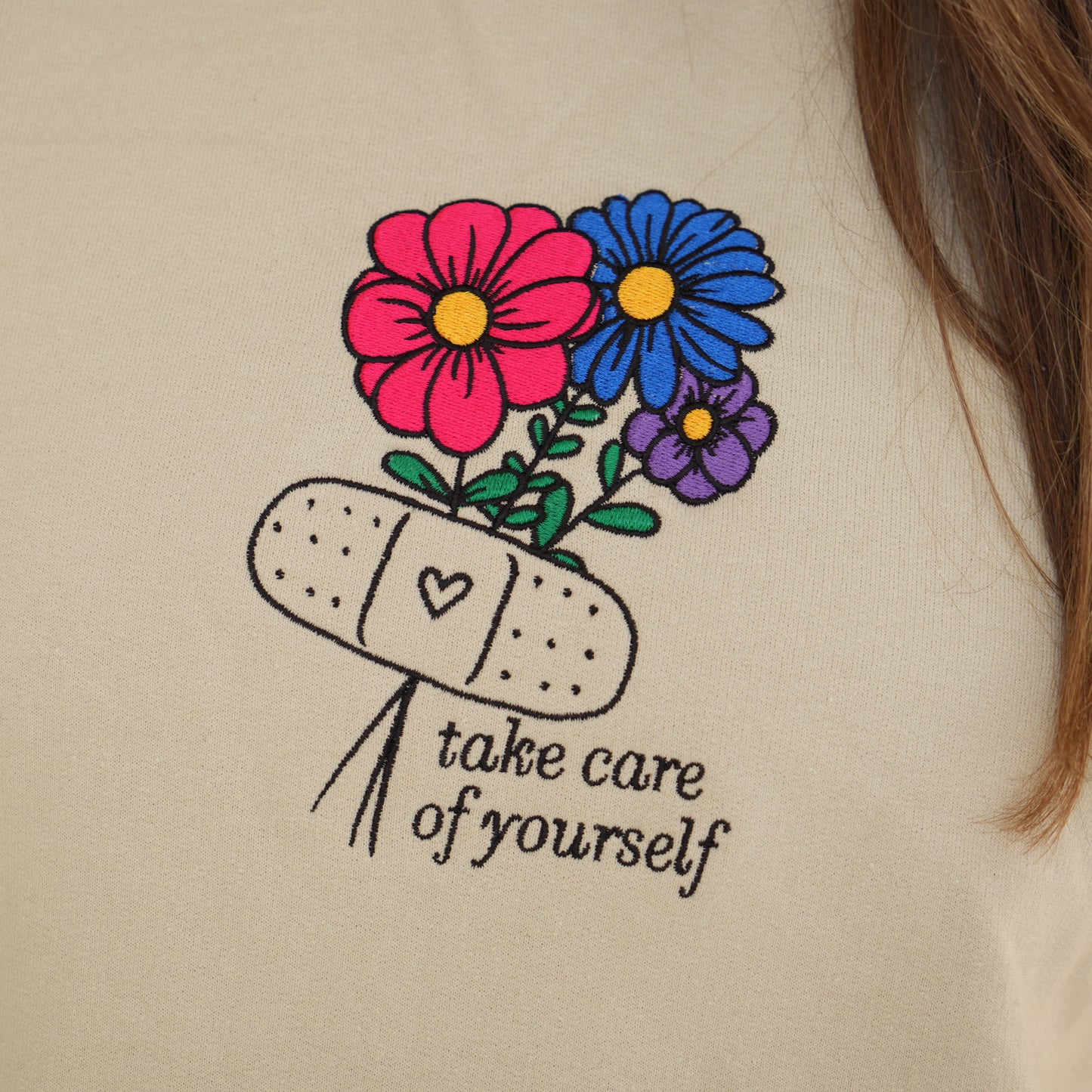 Self Love Embroidered Crewneck