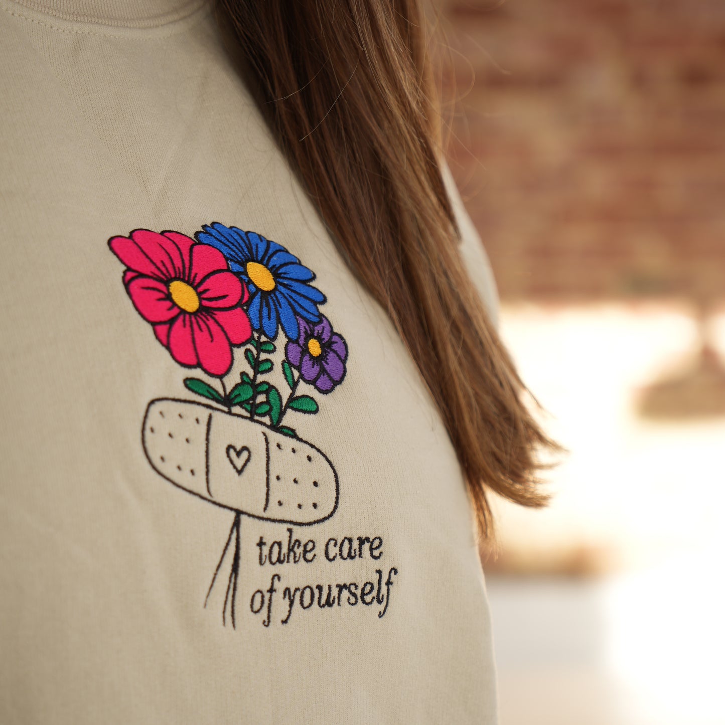 Self Love Embroidered Crewneck