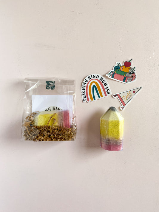 Teacher Gift Set — Bath Bomb & Stickers