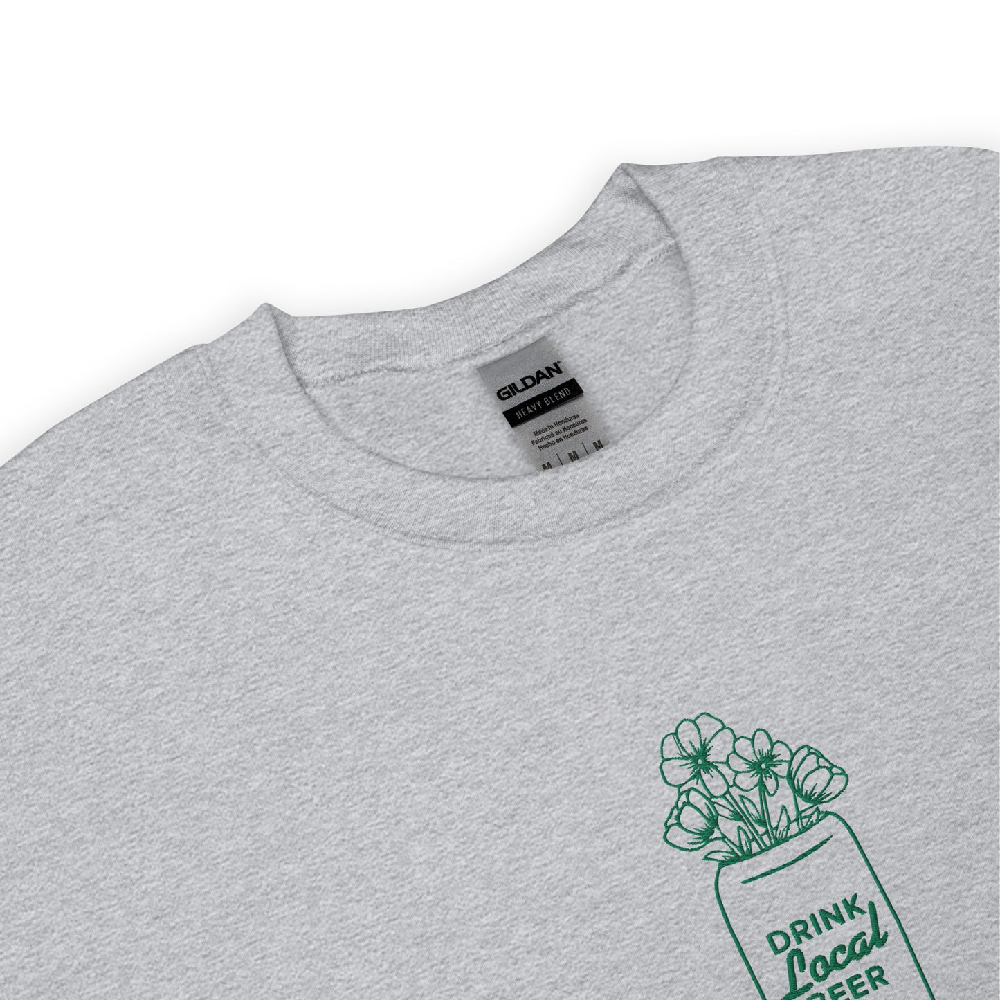 Drink Local Beer Embroidered Crewneck