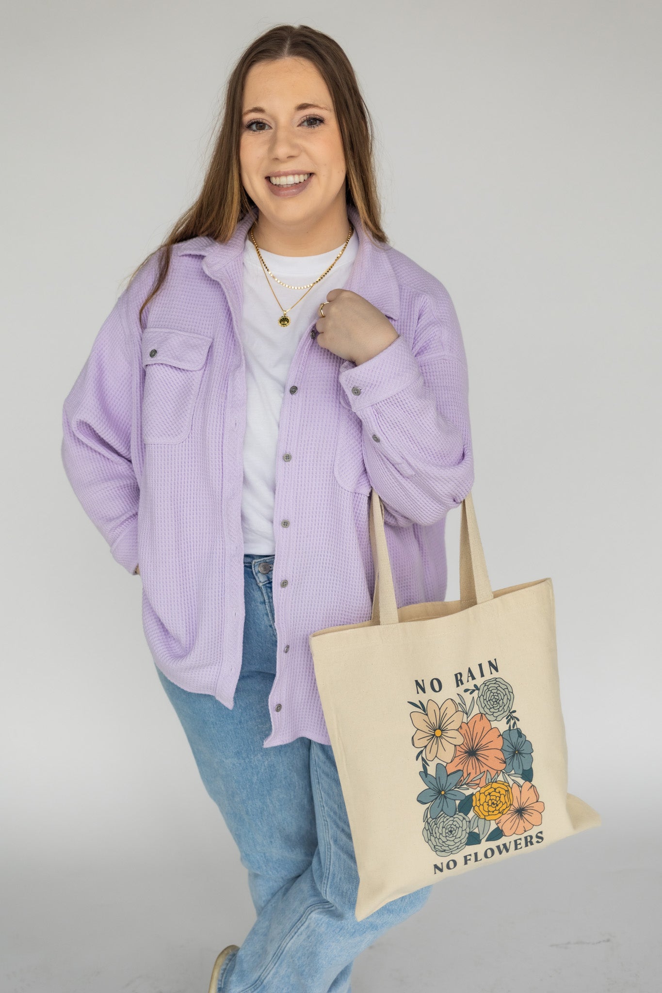 No Rain, No Flowers Canvas Tote Bag