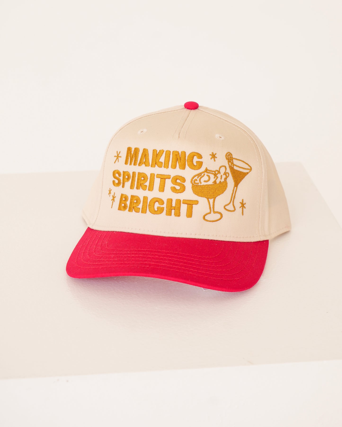 Making Spirits Bright Holiday Red Hat
