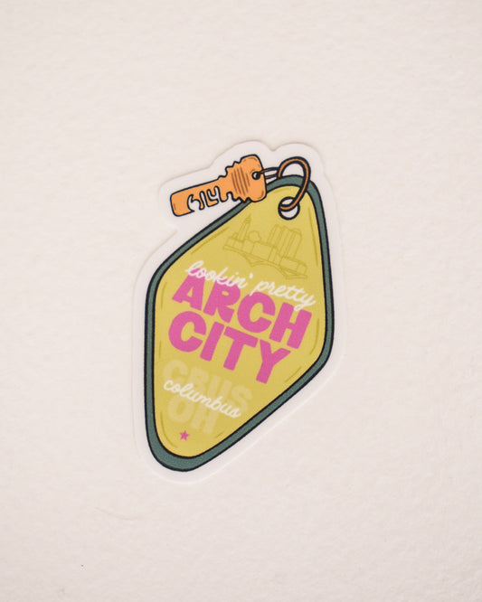 Columbus Arch City Keychain Sticker