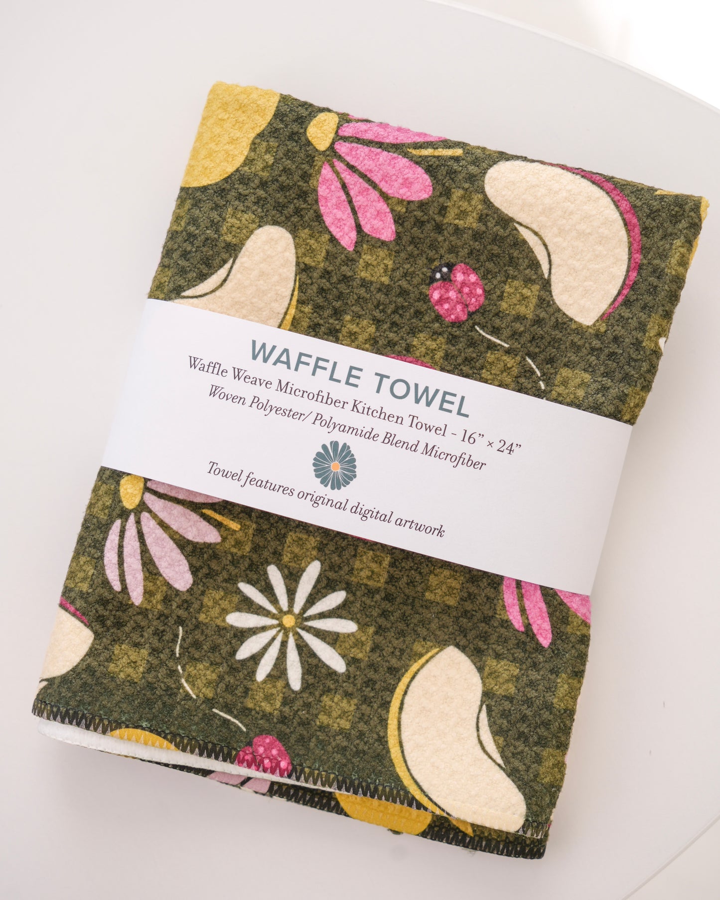 Afternoon Apples Waffle Knit Towel