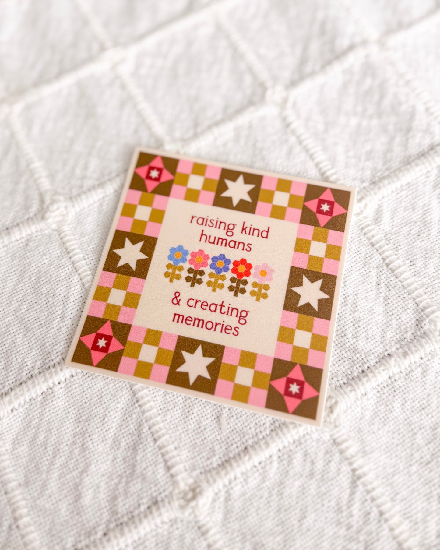 Raising Kind Humans Morning Blooms Sticker