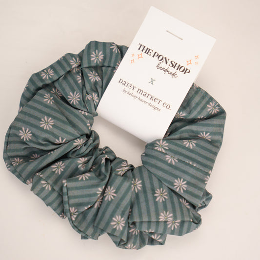 Cool Daisy Stripe Oversized Scrunchie