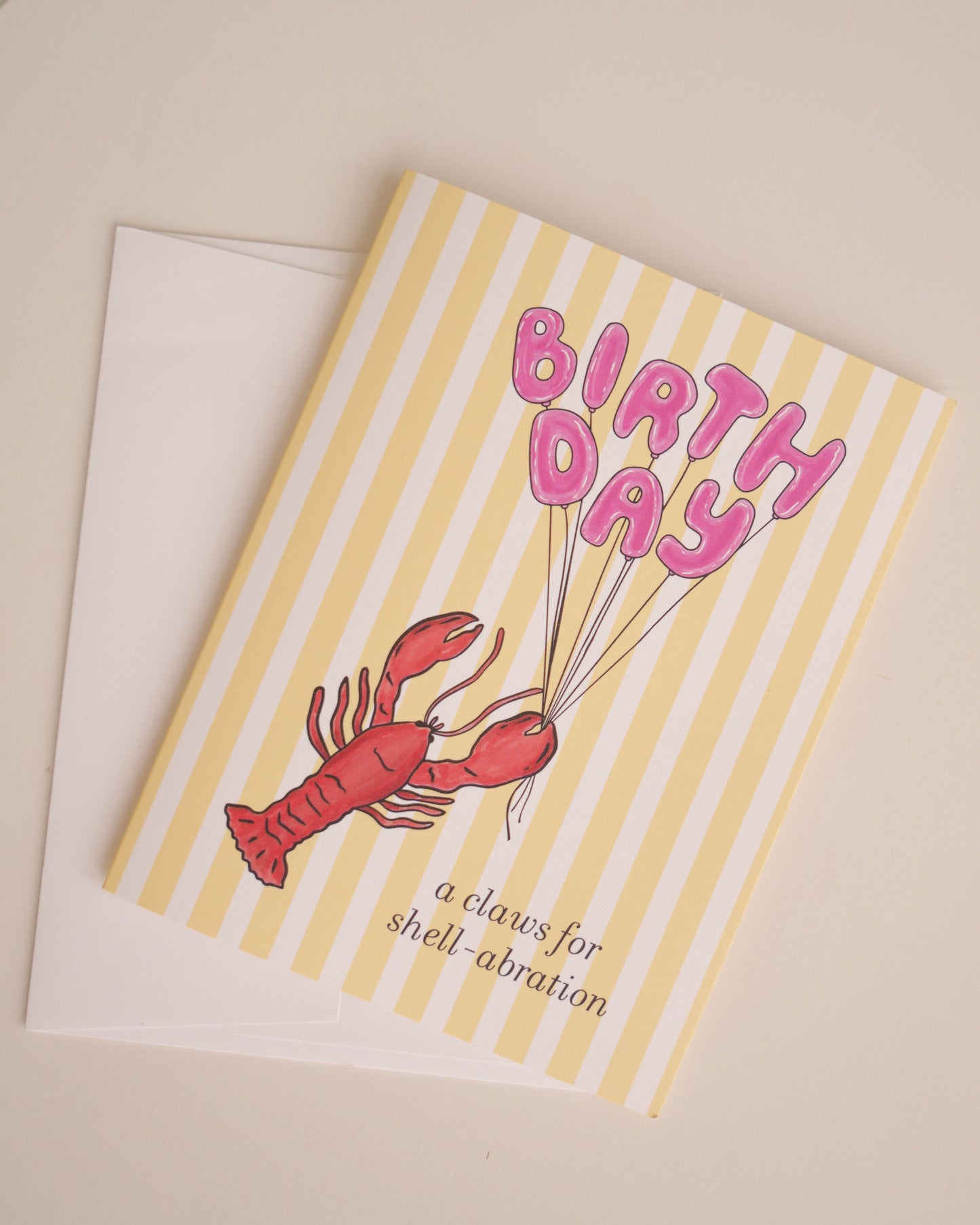 Shell-abration Lobster Birthday Greeting Card