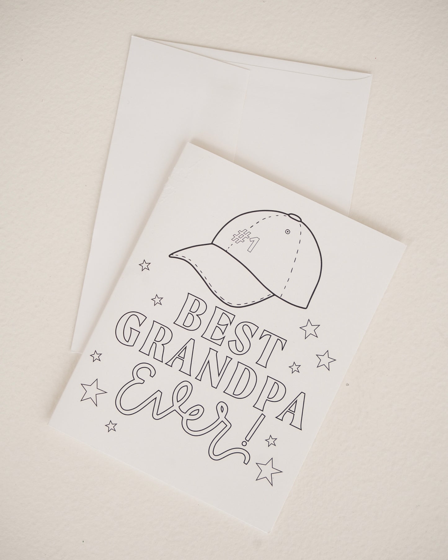 Best Grandpa Ever Kid's Coloring Greeting Card