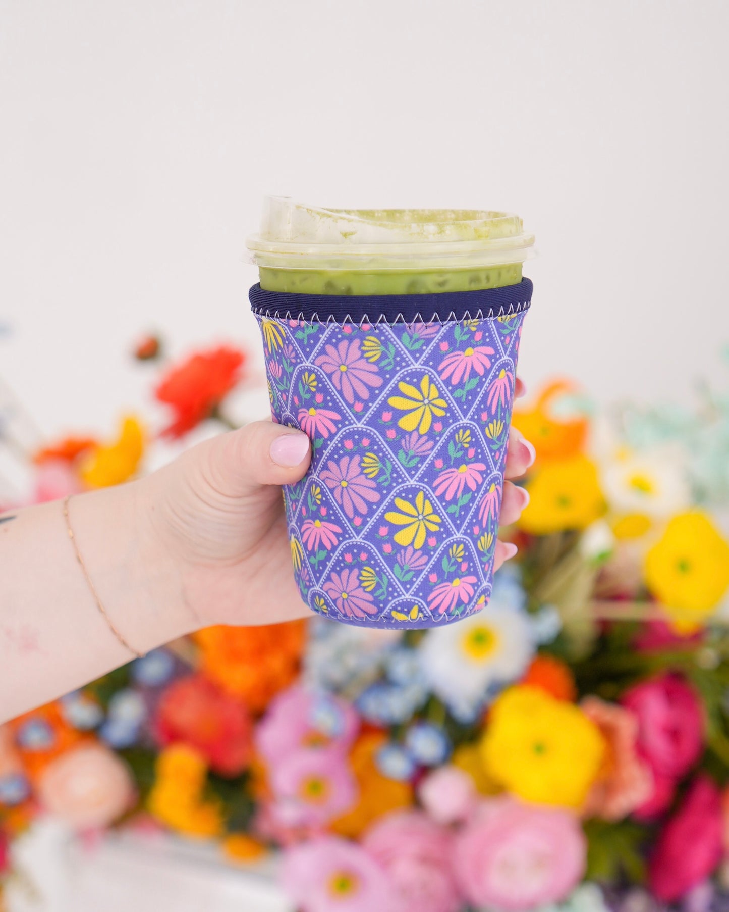 Bold Blooms Beverage Drink Sleeves