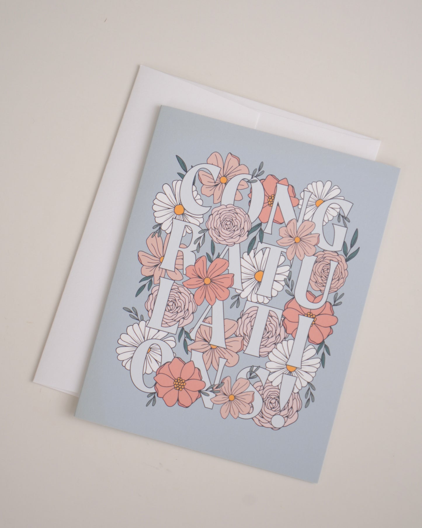 Lavender Floral Congratulations Greeting Card