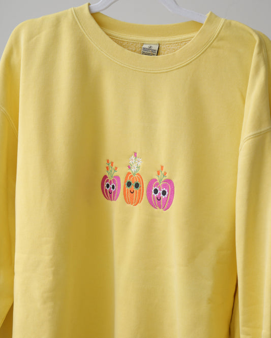 Pumpkin Embroidered Sweatshirt