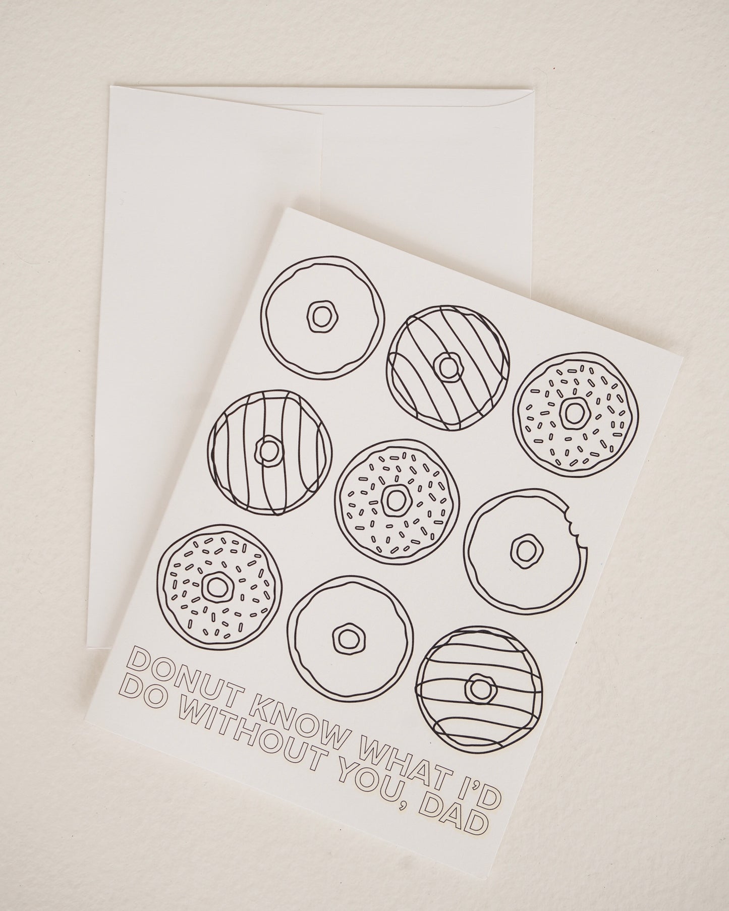 Donut Dad Kid's Coloring Greeting Card