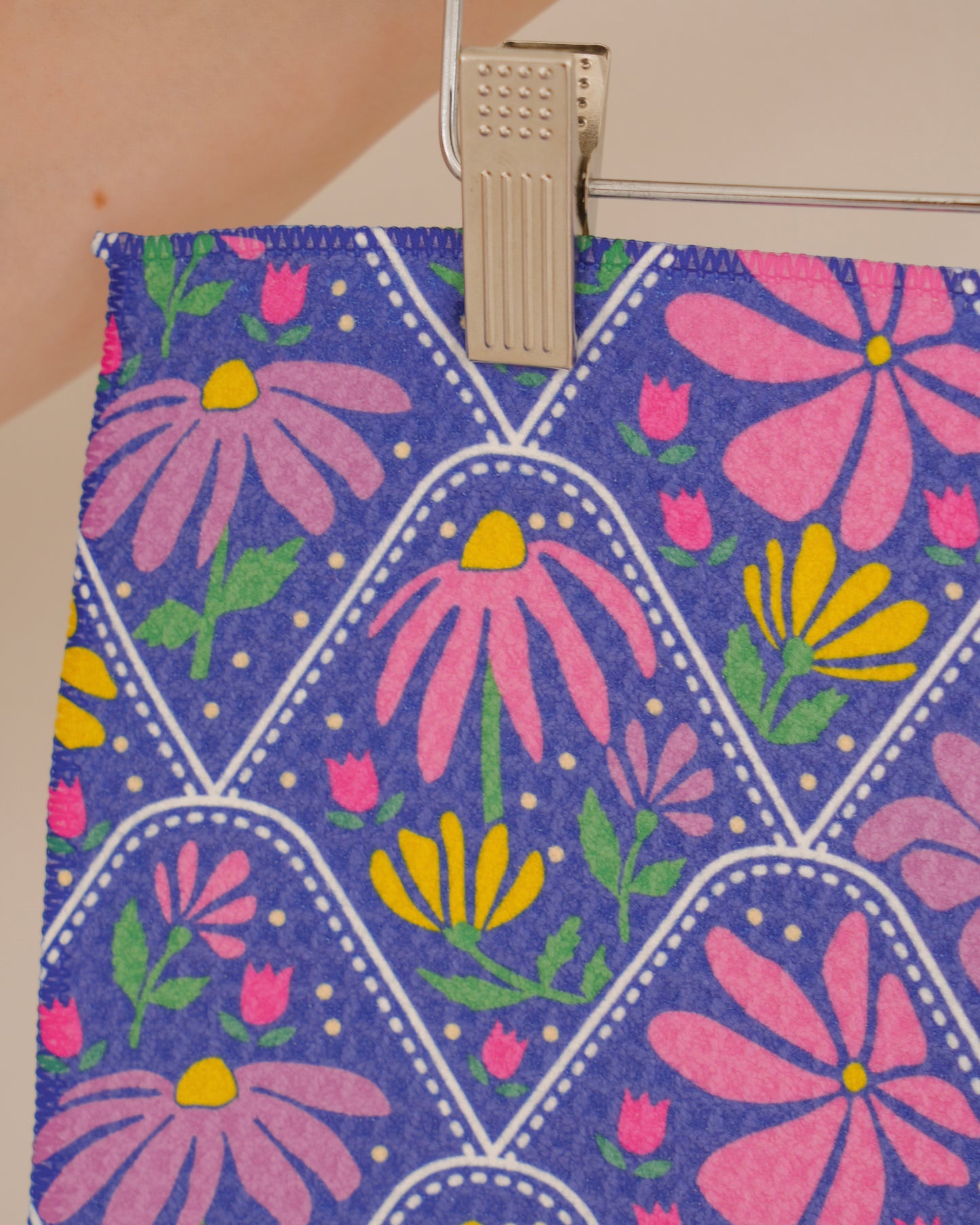 Bold Blooms Waffle Knit Towel