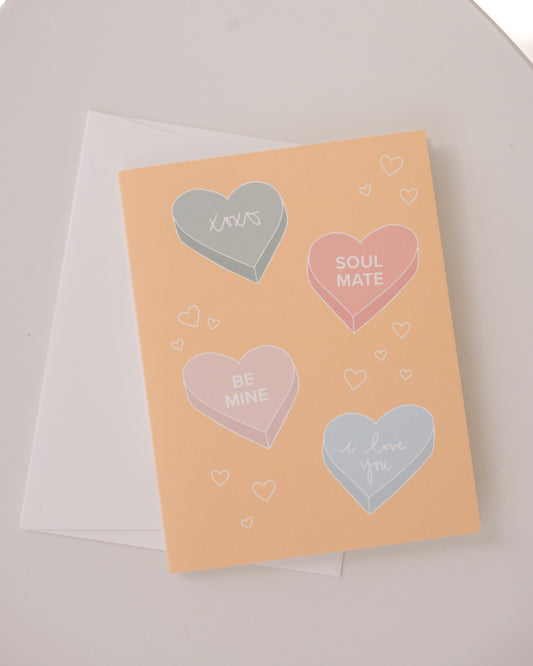 Conversational Hearts Greeting Card