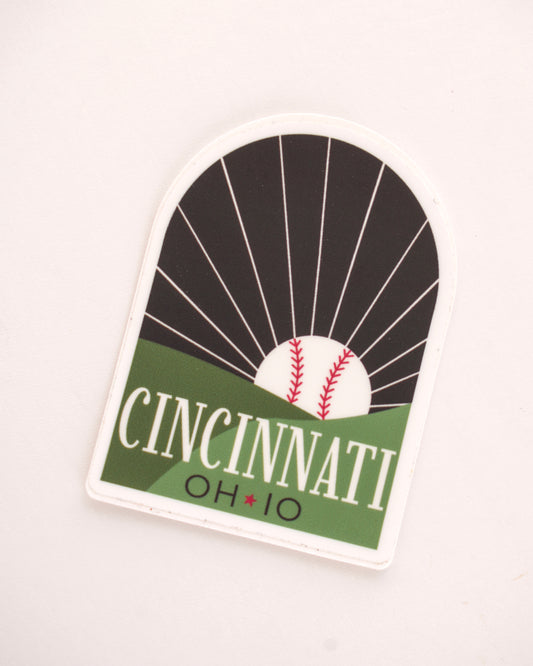 Cincinnati Baseball Sunset Sticker