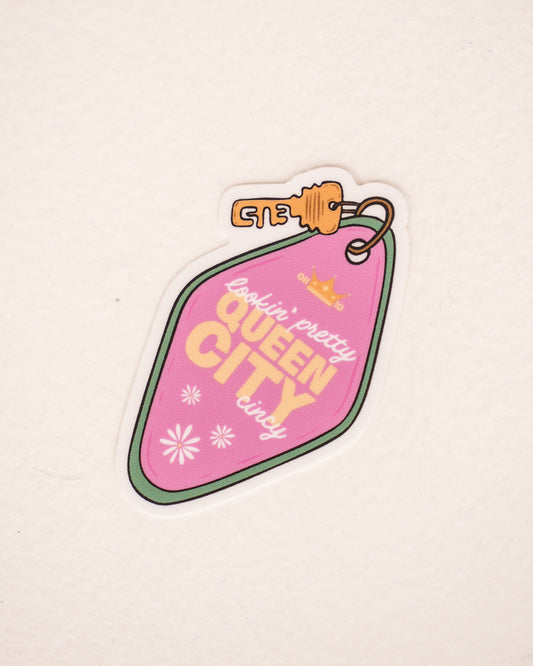 Cincinnati Queen City Keychain Sticker