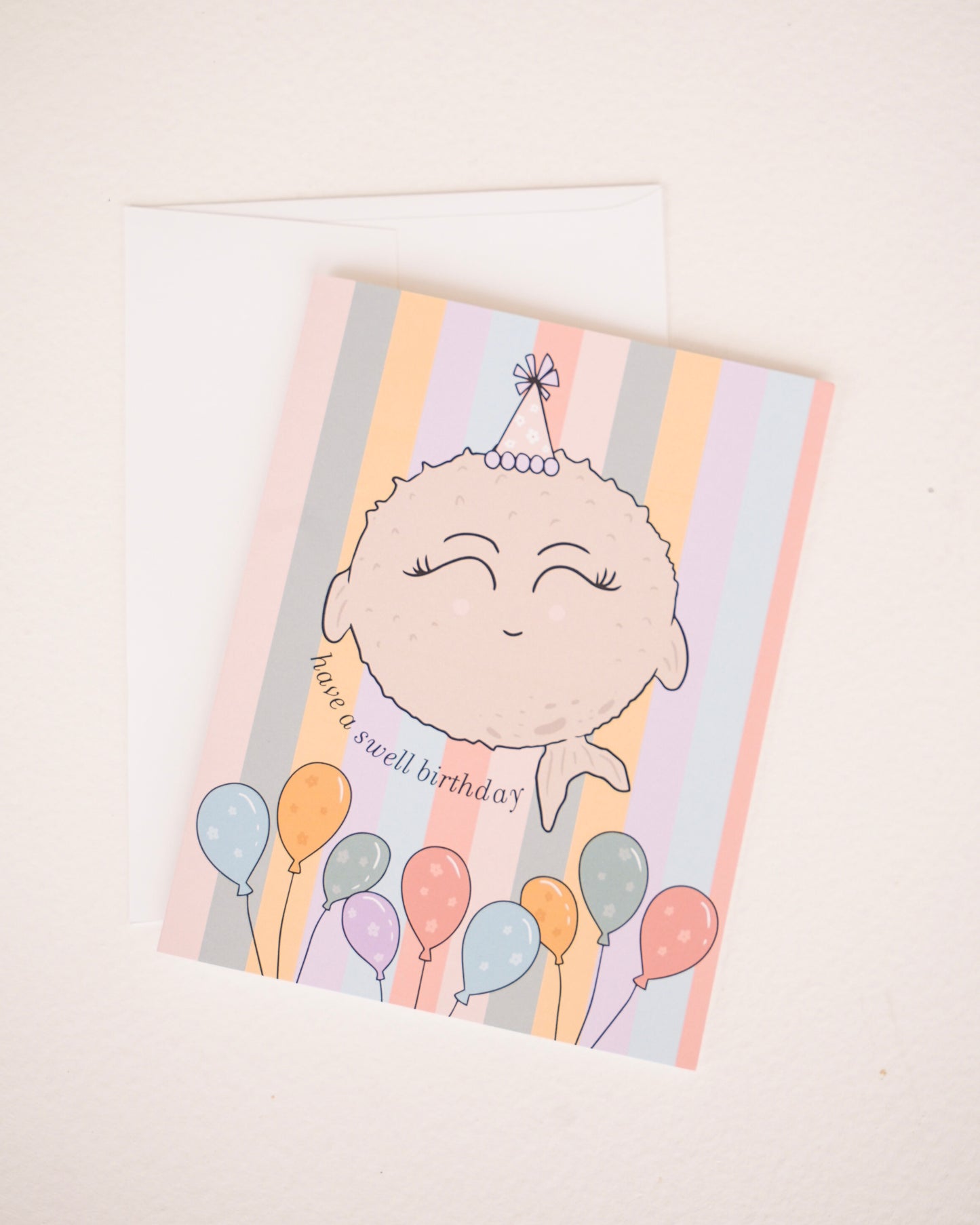 Swell Birthday Puffer Fish Greeting Card