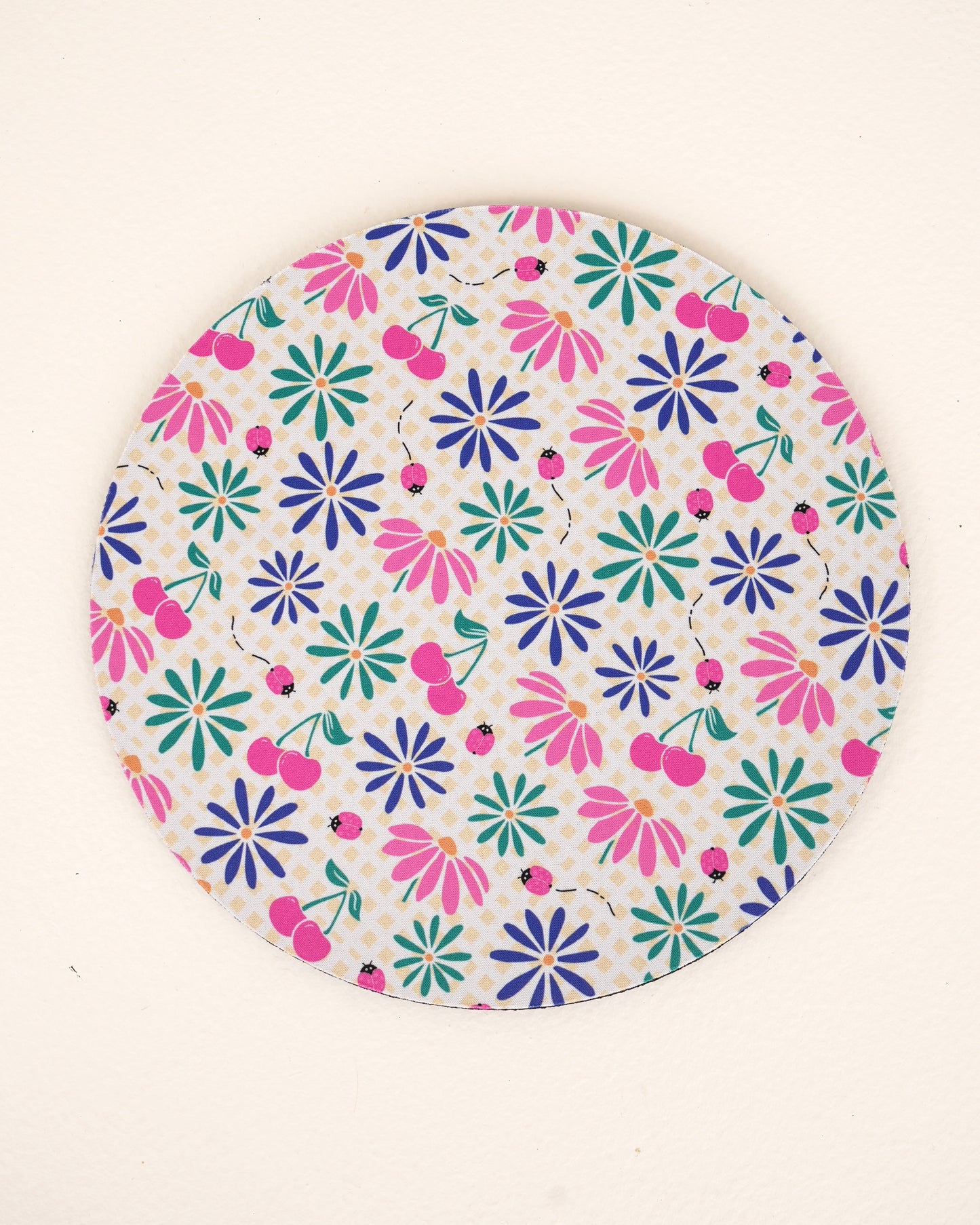 Gingham Garden Mouse Pad