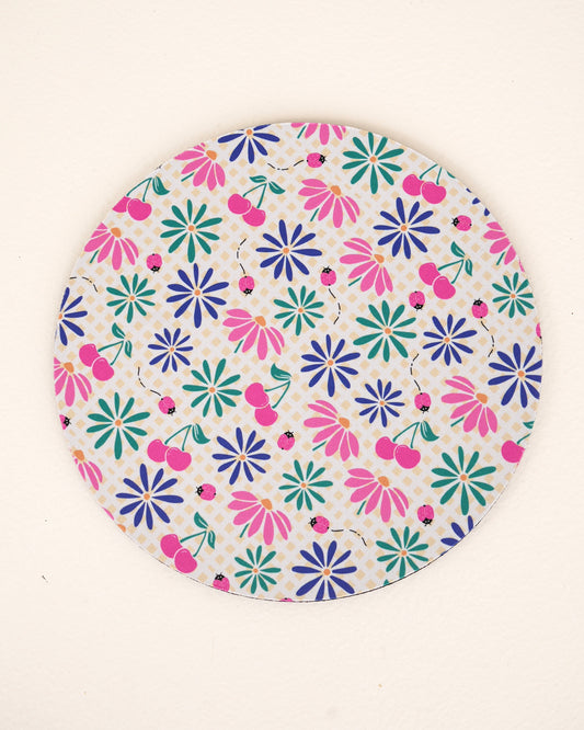 Gingham Garden Mouse Pad