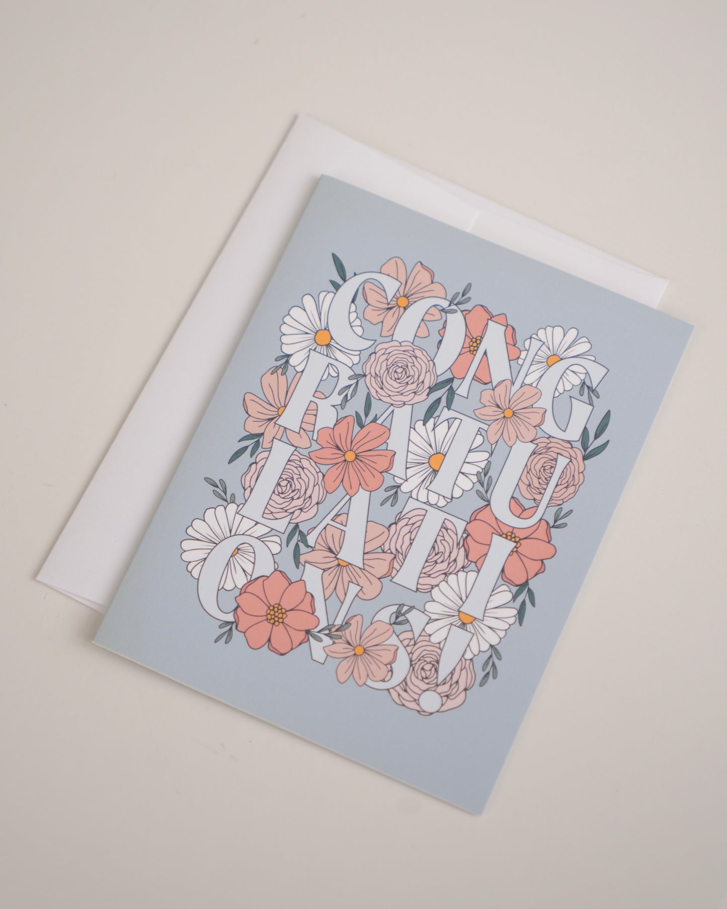Lavender Floral Congratulations Greeting Card