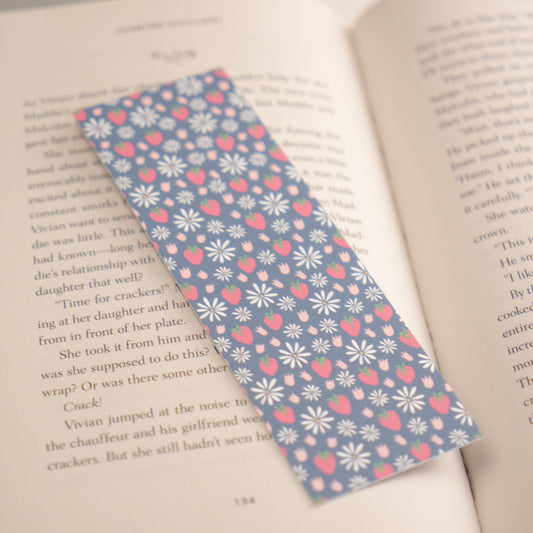 Strawberry Blooms Bookmark