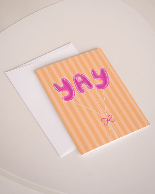 Yay Balloon Greeting Card