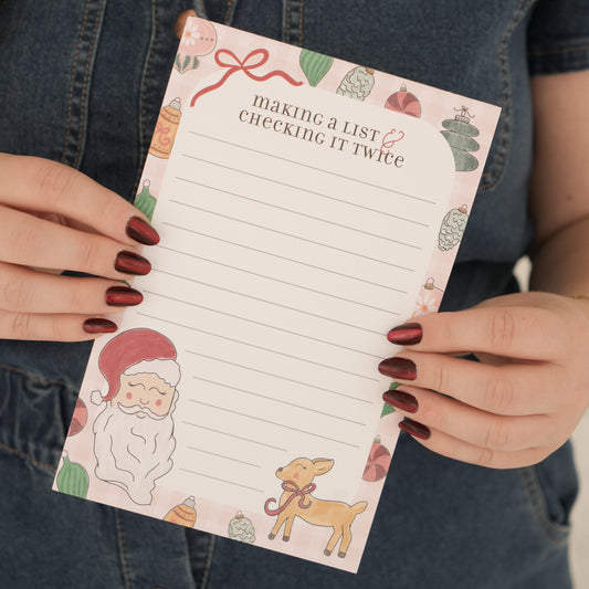 Checking it Twice Christmas Notepad