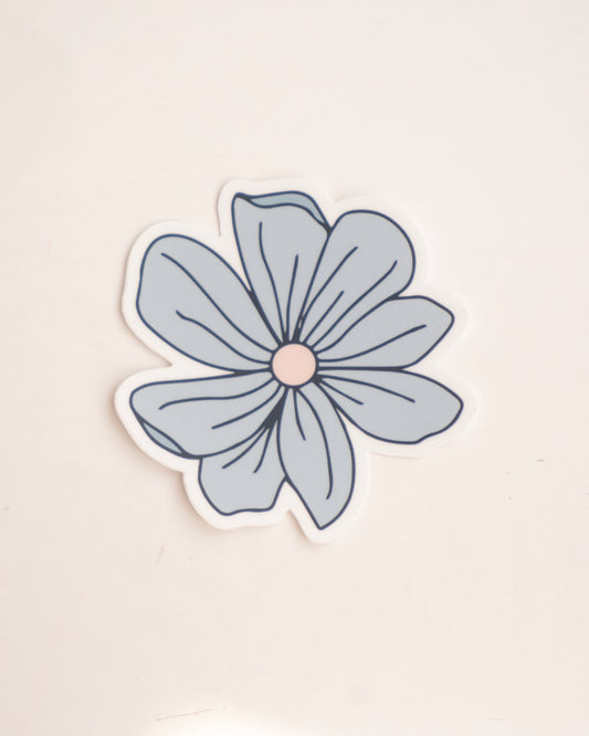 Blue Flower Sticker