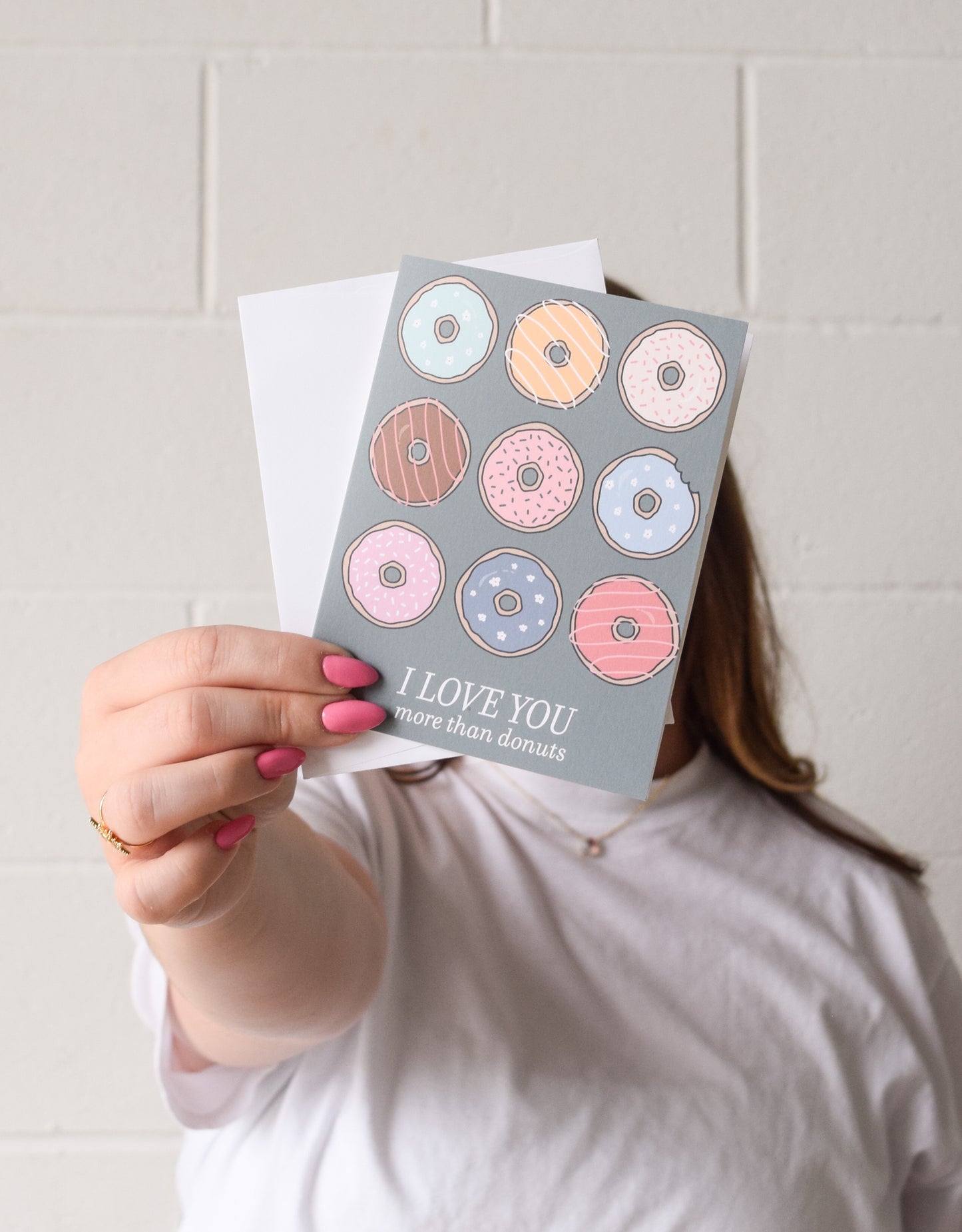 Love You More Than Donuts Greeting Card