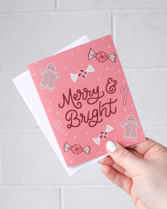 Merry & Bright Christmas Greeting Card