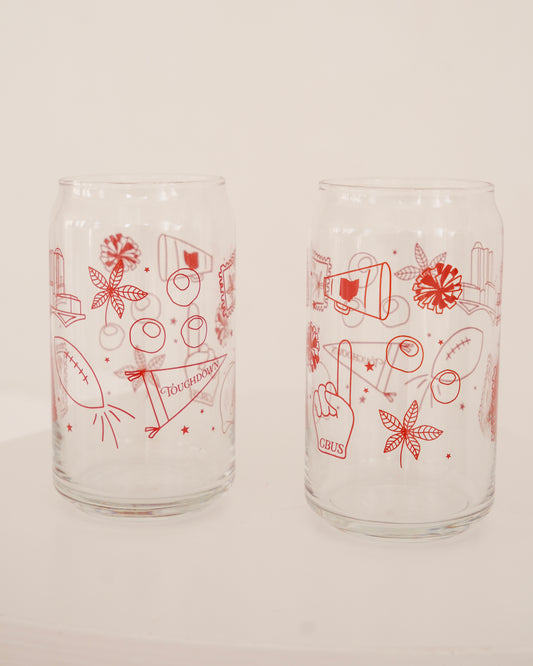 Columbus Buckeye Glass Can Cup