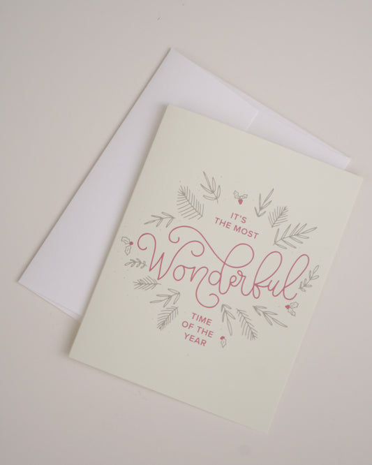 Wonderful Time of the Year Christmas Greeting Card
