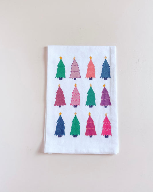 Colorful Trees Tea Towel