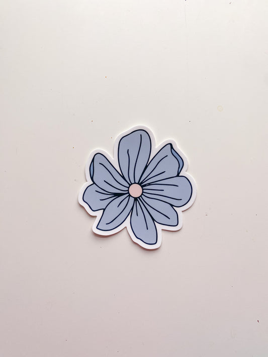 Blue Flower Sticker