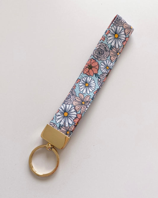 Floral Key Fob Wristlet