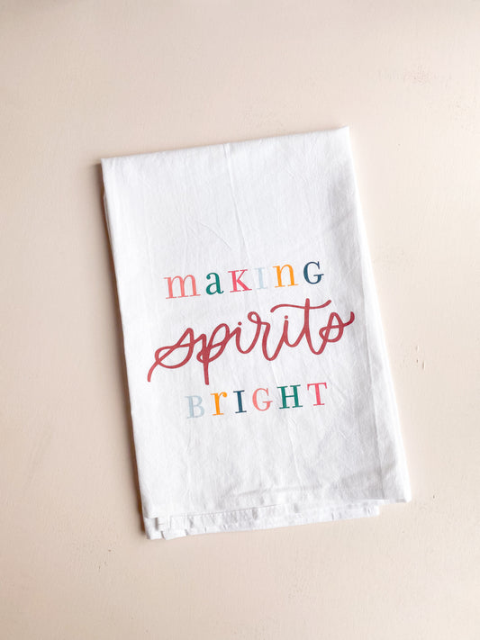 Making Spirits Bright Tea Towel