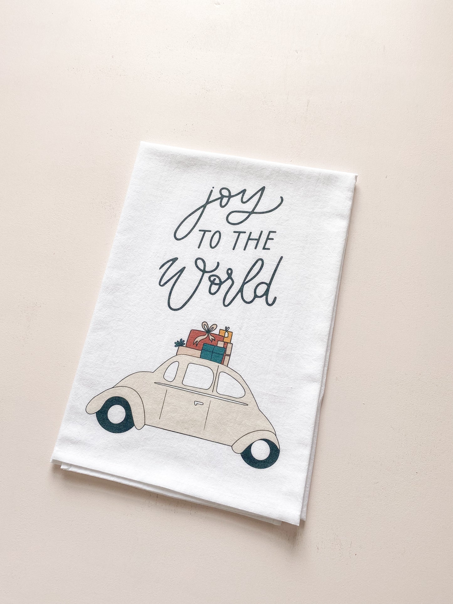 Joy to the World Tea Towel