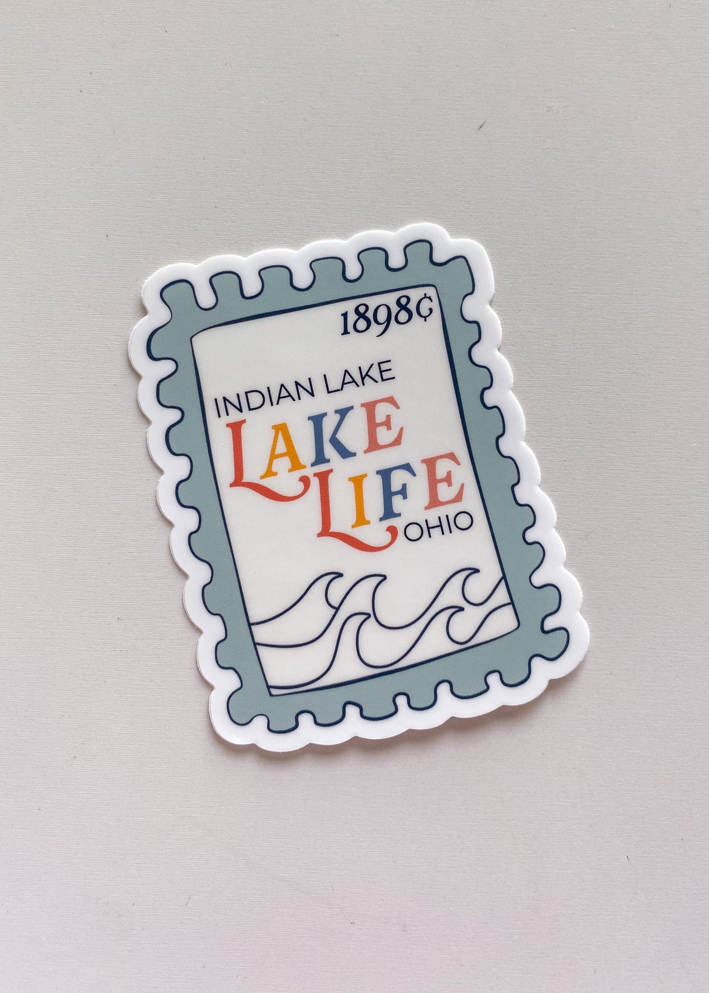 Indian Lake Stamp Sticker