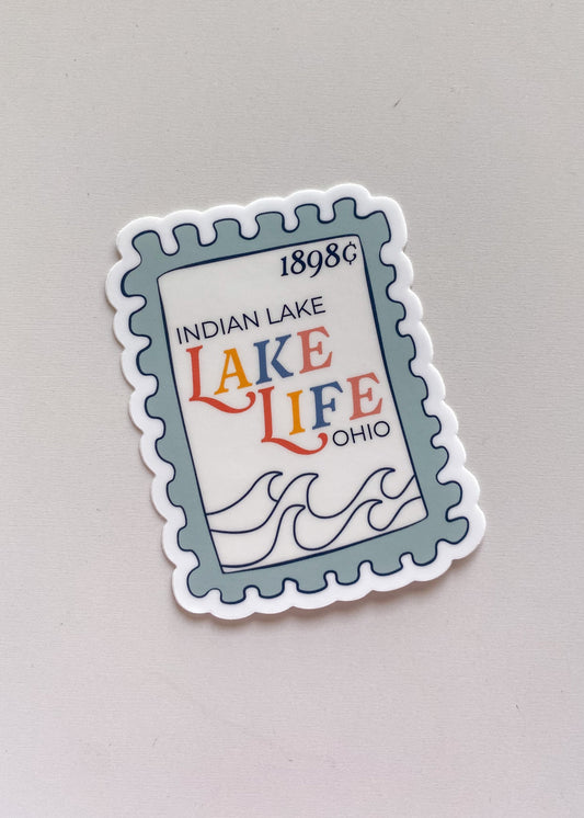 Indian Lake Stamp Sticker