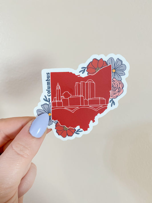 Columbus Floral Sticker