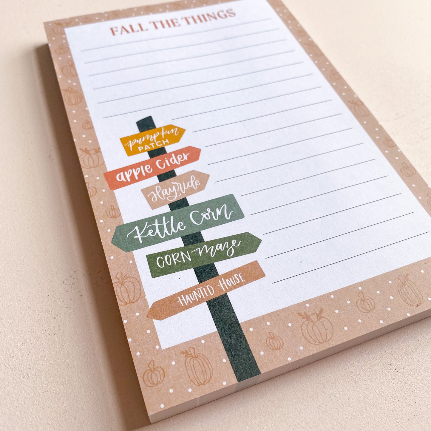 Fall The Things Notepad